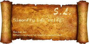 Simonffy László névjegykártya