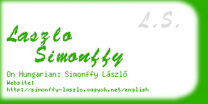 laszlo simonffy business card